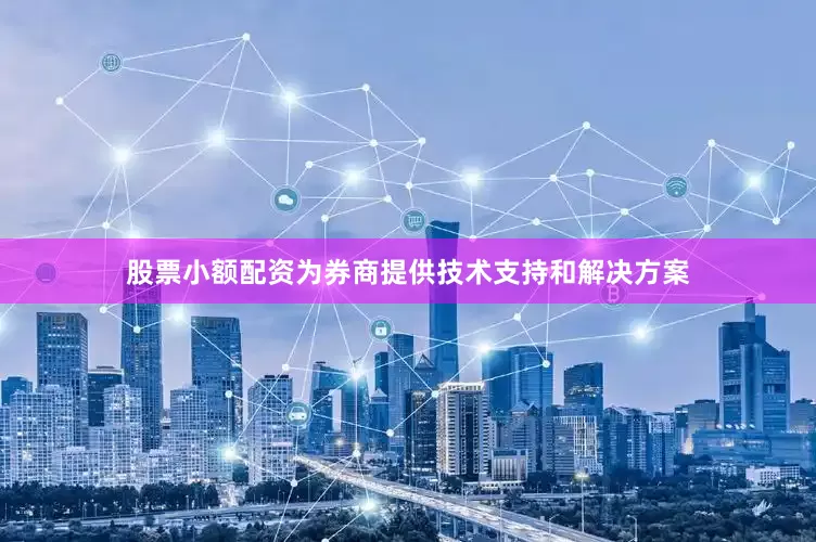 股票小额配资为券商提供技术支持和解决方案