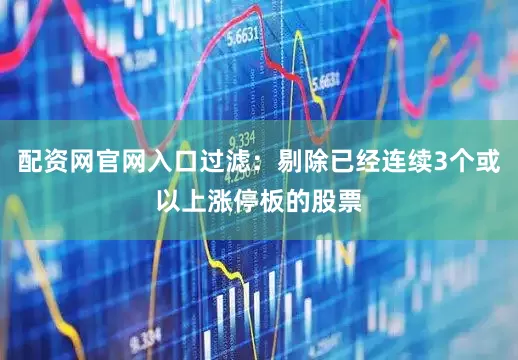配资网官网入口过滤：剔除已经连续3个或以上涨停板的股票